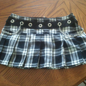 Vintage Tripp NYC Pleated Plaid Skirt Hot Topic